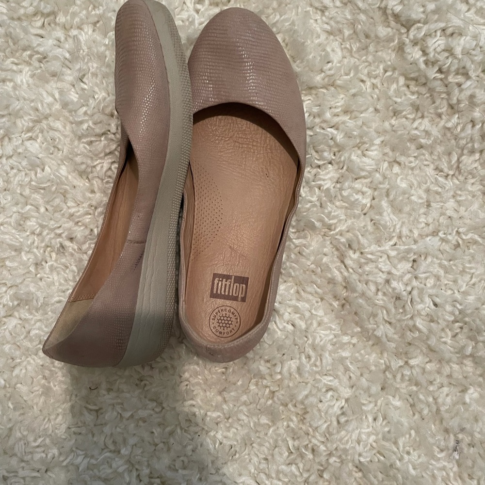 Fit flop brand leather snake flats